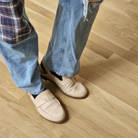 LUCKY BRAND Louisaa Slingback Loafer In Cannellini Sumhaz Nappa Calf Leather - Picture 3 of 9